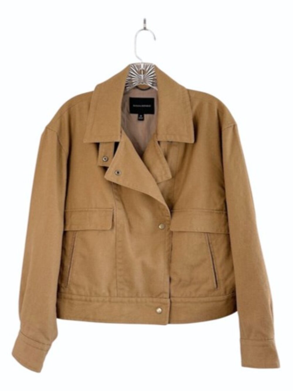 Banana Republic Amelia Flight Utility Jacket, M, Tan Cargo Safari Western